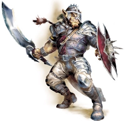 The picture of a Hobgoblin from one of the D&D Monster Manuals.