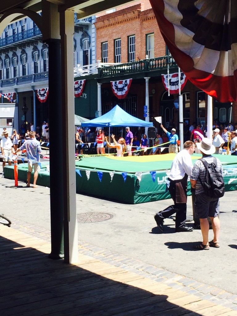 The girl did not make it over the bar.