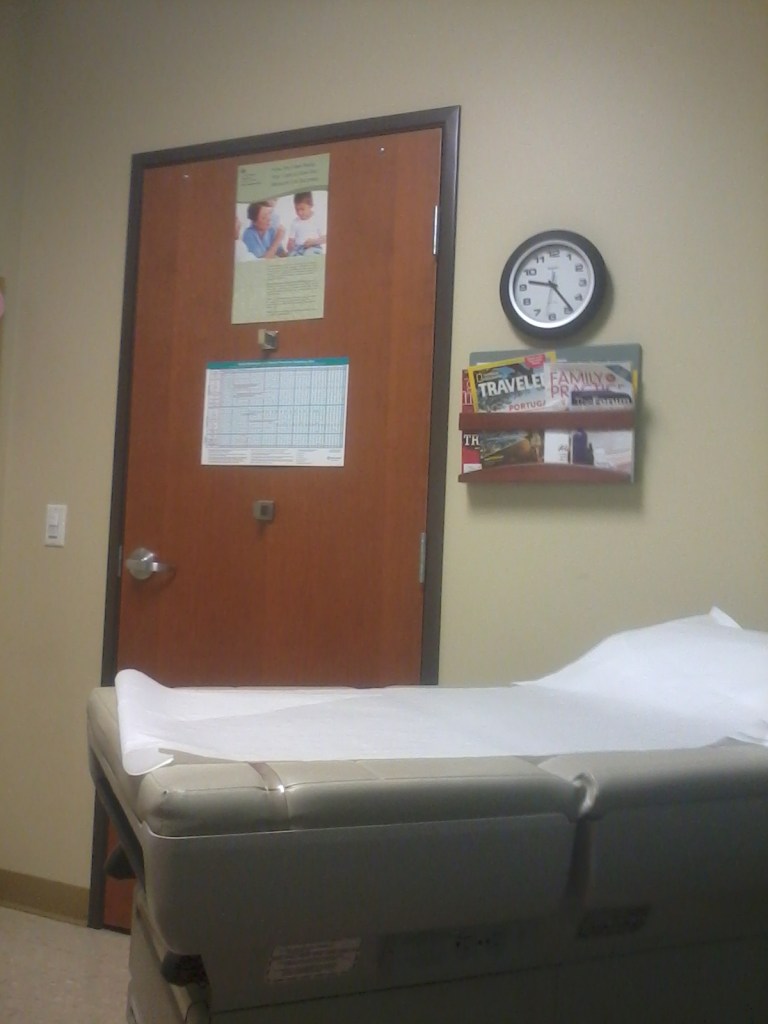 I'll just watch the clock while the doctor looks at my Xrays in the other room.