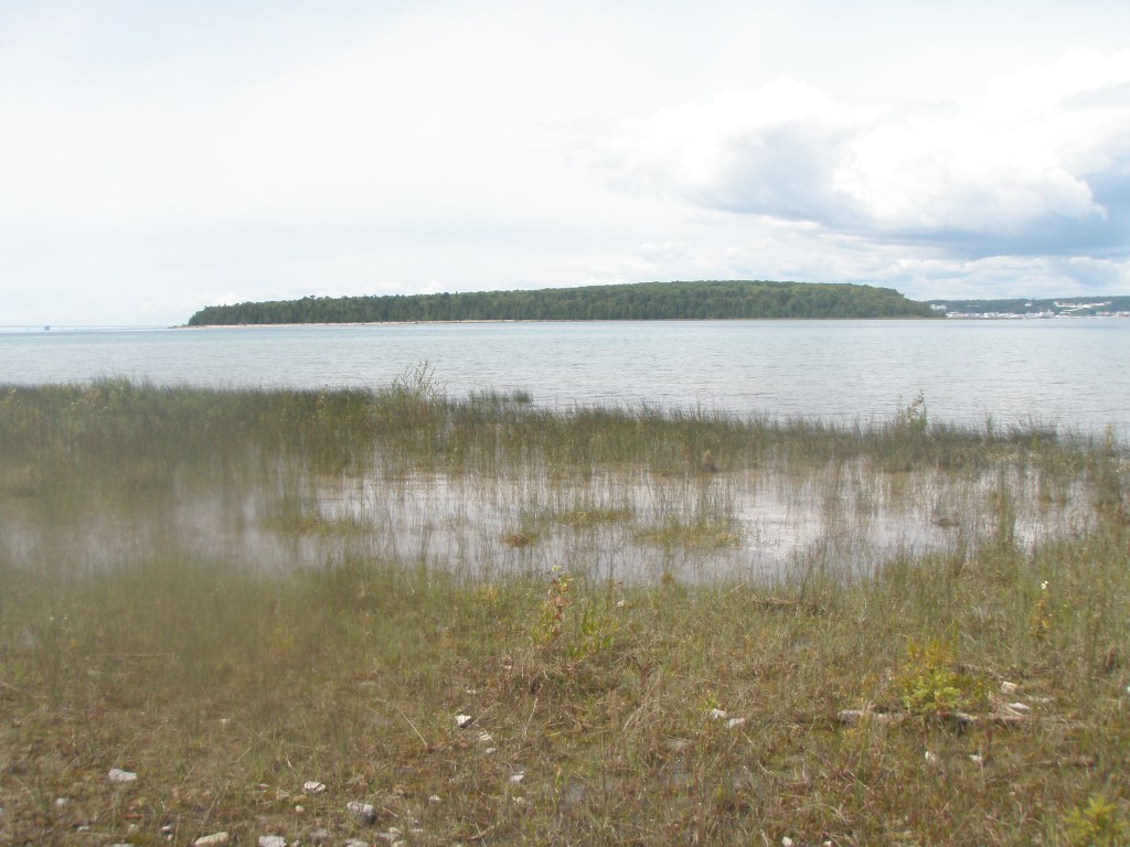 Round Island as seen from the West End beach on Bois Blanc.