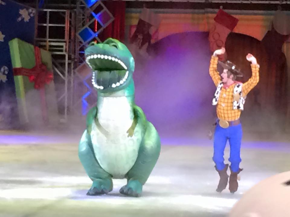 I know what you're thinking and no, Woodie did not make merry with the dinosaur.