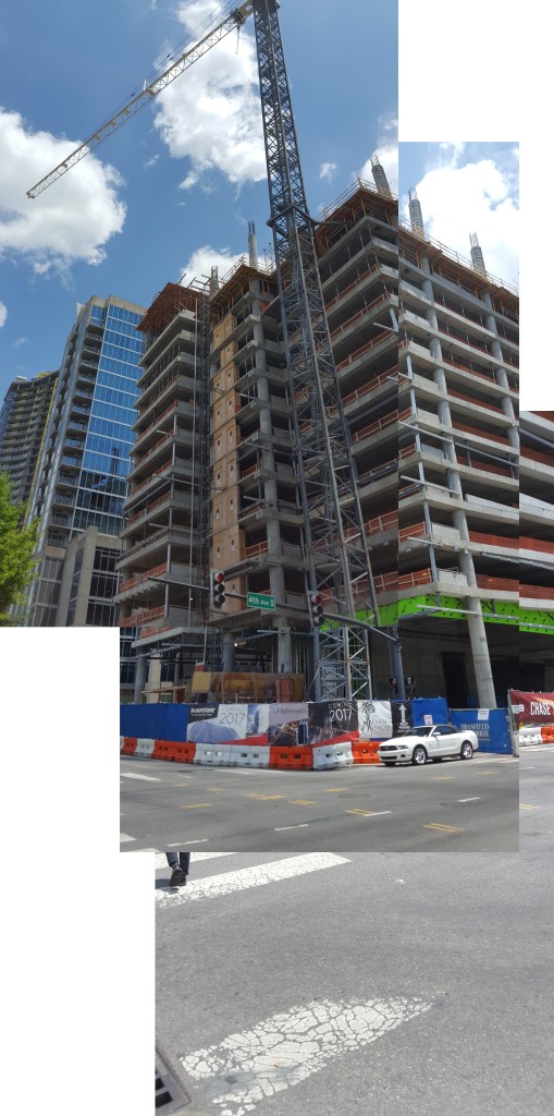 Crane's so tall I needed to do a collage!