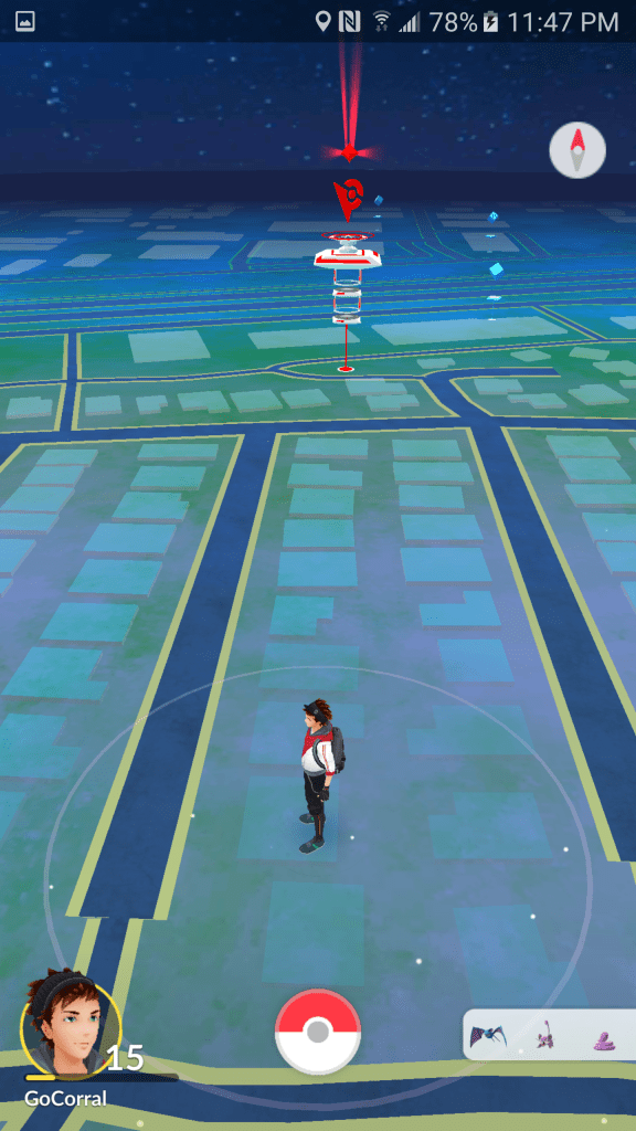 Just me in my house with a view of a PokeGym at the local park.